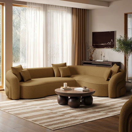 Lubeck Sculptural Sectional Sofa with Organic Silhouette Customisable Luxury Corner Couch for Elegant Contemporary Interiors
