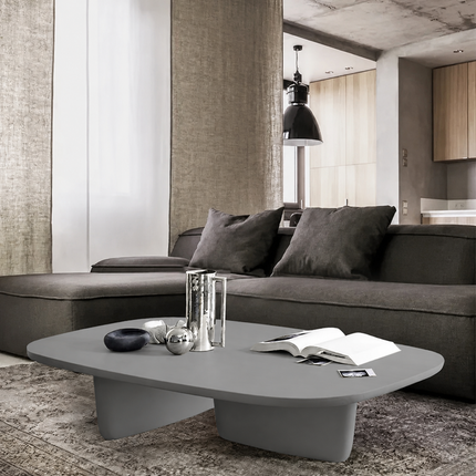 Thames Nova Nordic Minimalist Coffee Table with Solid Wooden Top and Wooden Legs for Luxury Modern Decor or Living Room