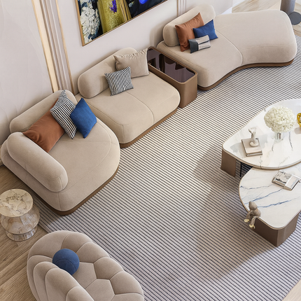 Ascona Modular Sectional Sofa Modern Japandi Luxury Sofa Customizable Made-to-Order Living Room Couch