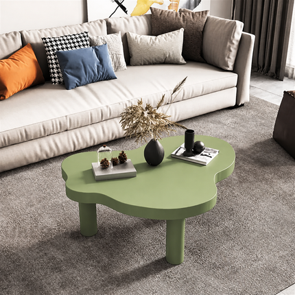 Tocantins Cloud Wabi-Sabi Coffee Table – Japandi Organic Nordic Solid Wood Center Table for Living Room