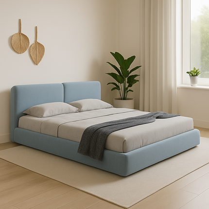Slumberform Low Platform Bed – Japandi Soft Minimalism Redefined - Uber Decor