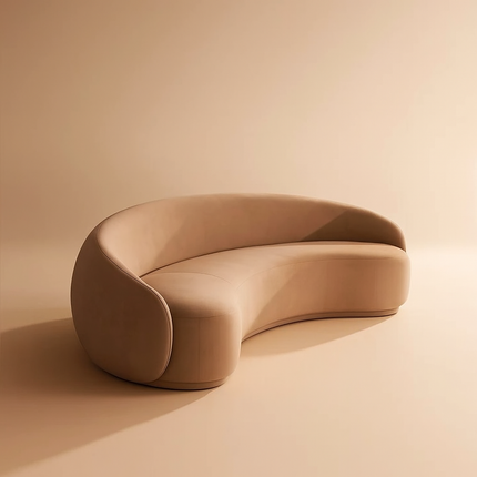 Santiago Serenity Sofa - Contemporary & Boho Style - Curved Couch - For Living Room - Uber Decor