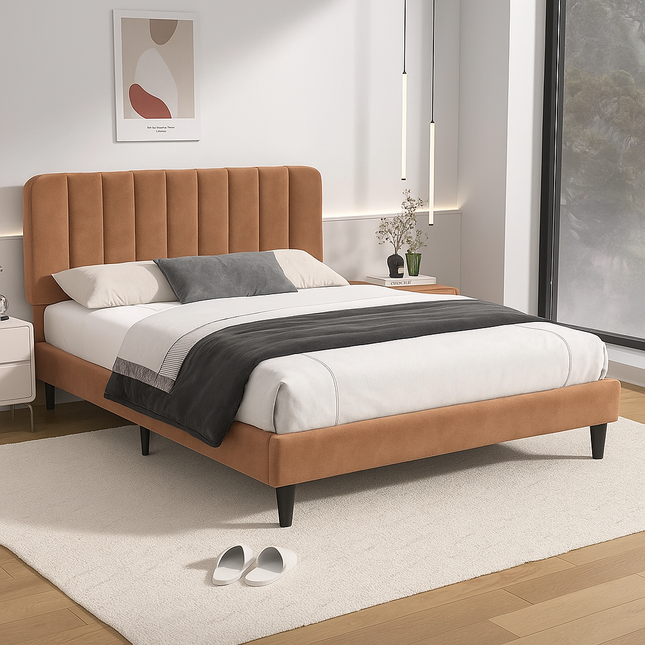 Dreamy Dusk Japandi Curved Budget Storage Bed – Modern Bedroom Essential - Uber Decor