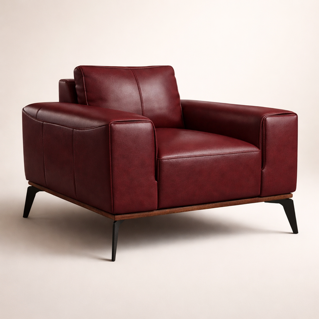 Calmora Wabi-Sabi Mid-Century Japandi Lounge Chair – Minimalist Accent Chair for Living Room or Lounge