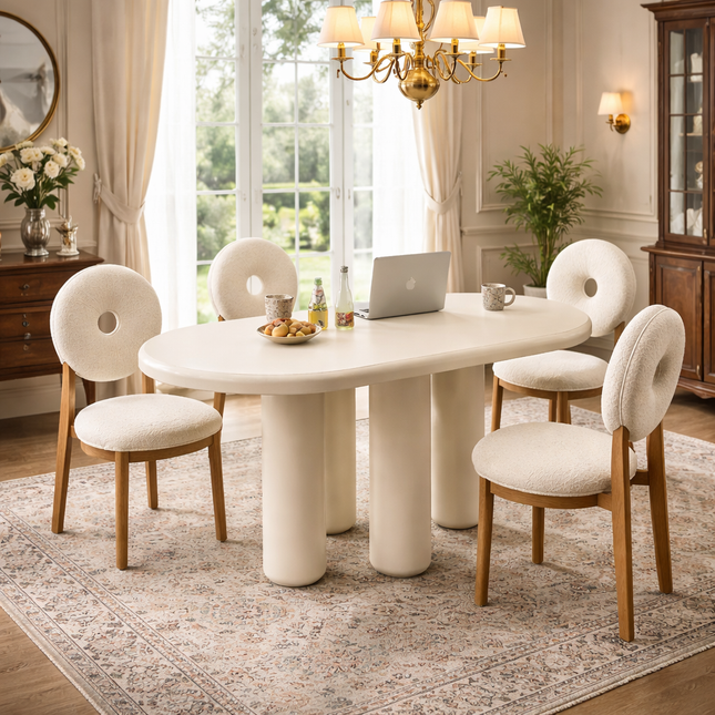 Hearthome Nordic Modern Dining Table– Cozy Contemporary Elegance for Dining Spaces