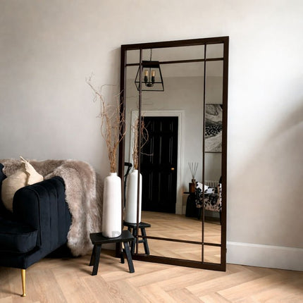 SparkFrame- Rectangle Shaped Full Length Metal Framed Large Size Mirror for Bedroom, Living Room, Foyer, Boutique or Clothing Store