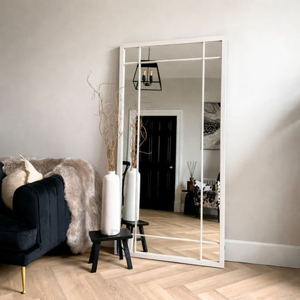 SparkFrame- Rectangle Shaped Full Length Metal Framed Large Size Mirror for Bedroom, Living Room, Foyer, Boutique or Clothing Store
