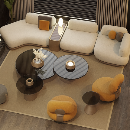 Ascona Modular Sectional Sofa Modern Japandi Luxury Sofa Customizable Made-to-Order Living Room Couch