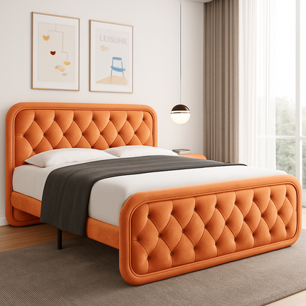 Nightfall Embrace Contemporary Tufted Luxury Bed – Modern Bedroom Icon - Uber Decor