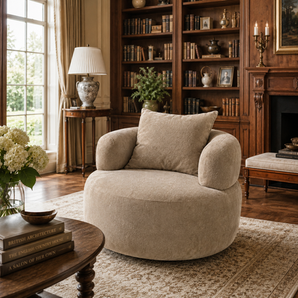 SkyHaven Cloud Lounge Sofa - Ultra-Soft Curved Couch for Minimalist Living Rooms