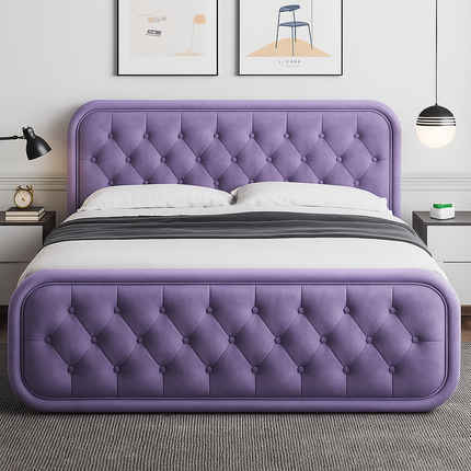 Nightfall Embrace Contemporary Tufted Luxury Bed – Modern Bedroom Icon - Uber Decor