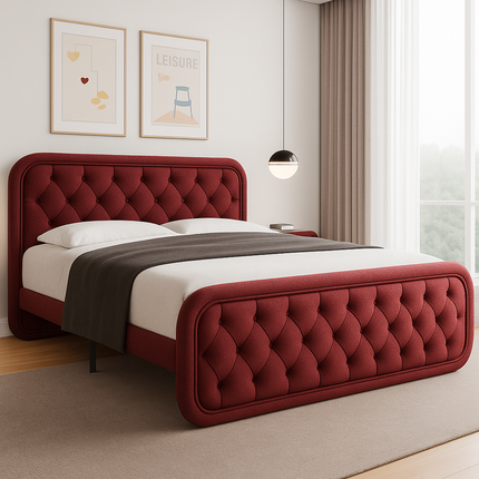 Nightfall Embrace Contemporary Tufted Luxury Bed – Modern Bedroom Icon - Uber Decor