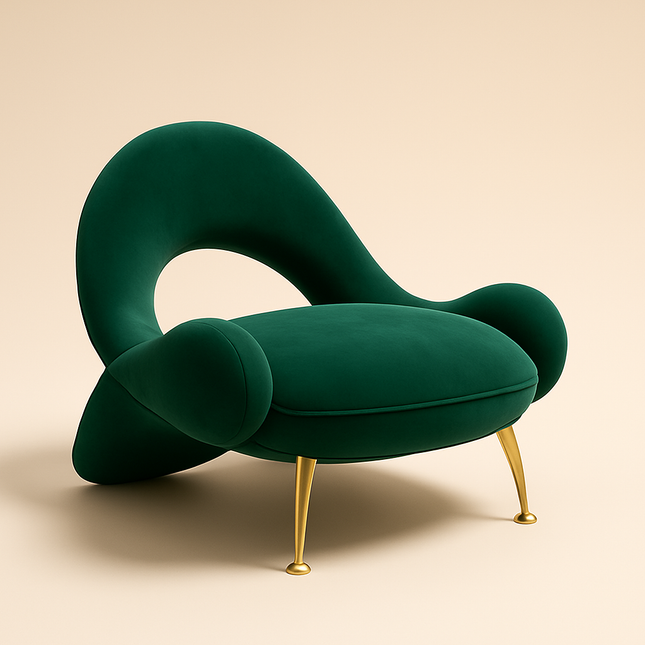 Amaera Luxe Accent Chair – Modern Luxury Unique Chair for Bedroom or Living Room - Uber Decor