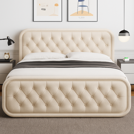 Nightfall Embrace Contemporary Tufted Luxury Bed – Modern Bedroom Icon - Uber Decor