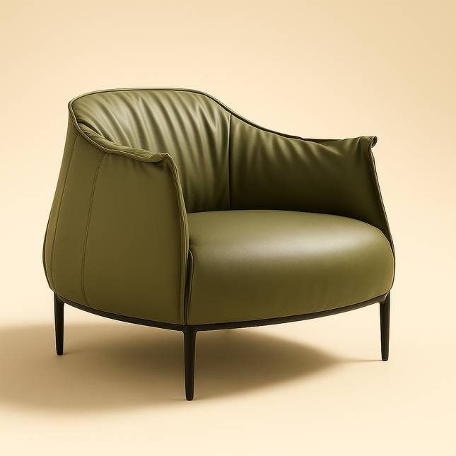Lusso Uno – Italian Minimalist Accent Chair for Hotel, Lounge & Living Spaces - Uber Decor
