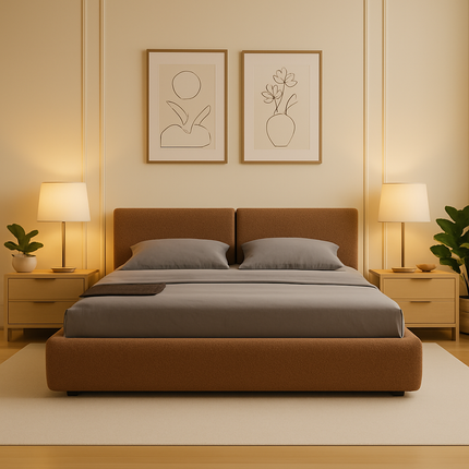 Slumberform Low Platform Bed – Japandi Soft Minimalism Redefined - Uber Decor
