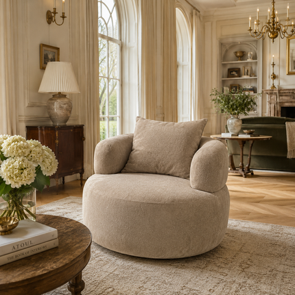 SkyHaven Cloud Lounge Sofa - Ultra-Soft Curved Couch for Minimalist Living Rooms