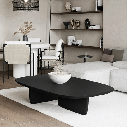 Thames Nova Nordic Minimalist Coffee Table with Solid Wooden Top and Wooden Legs for Luxury Modern Decor or Living Room
