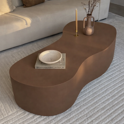 Kuno Coffee Table Modern Fluid Contemporary Biophilic Inspired Designer Center Table Custom Finish Sculptural Statement Table for Luxury Living Area