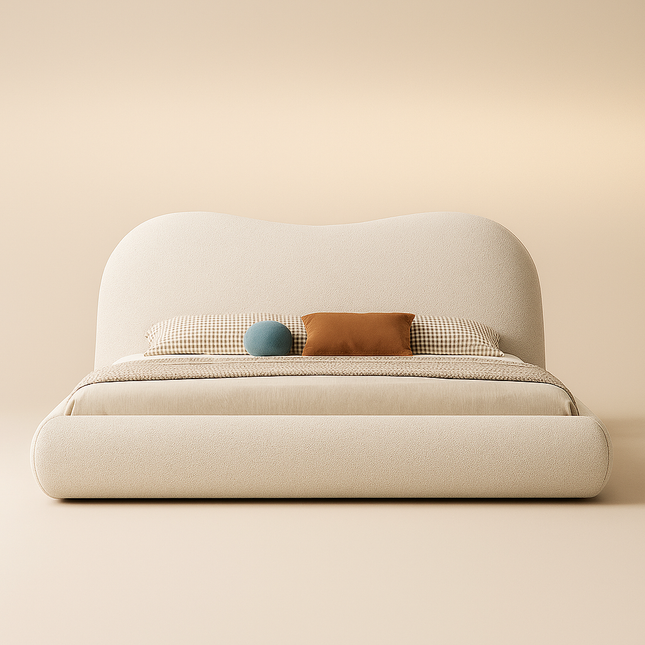 Drowse Curve Minimal Bed – Wabi-Sabi Modern Bedroom Essential - Uber Decor