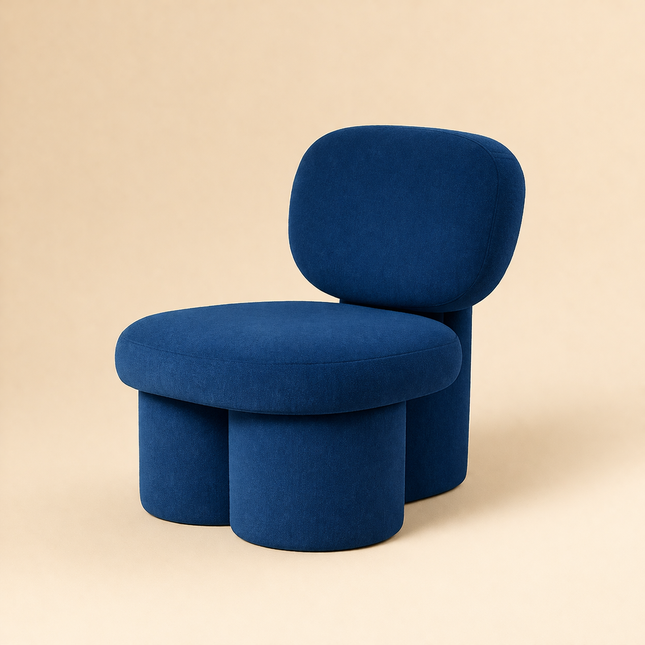 Prism Rest Kids Room Chair Mid Century Modern Scandinavian Inspired Upholstered Fixed Base Creative Chair Living Room and Bedroom