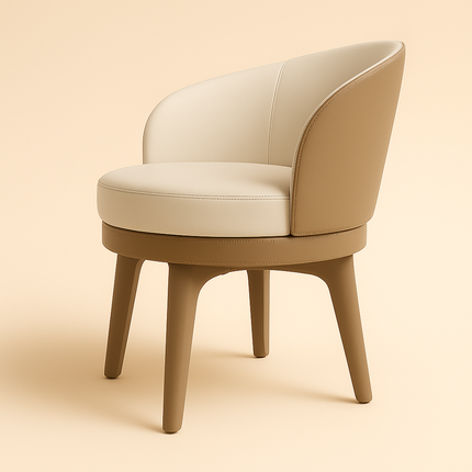 Stella Arco – Italian Minimalist Optional Swivel Dining & Vanity Chair with Nordic Armrest Design - Uber Decor