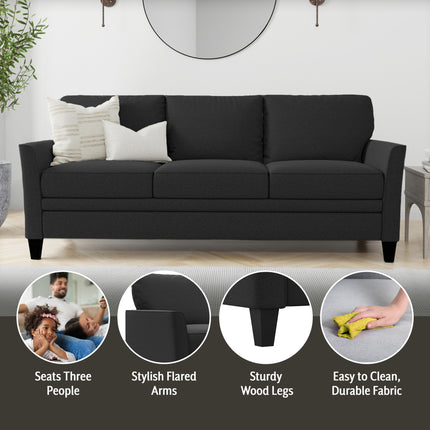 Sydney 81" Sofa- 3 Seat Classic Comfortable Modern Sofa in Customisable Fabric for Living Room - Uber Decor