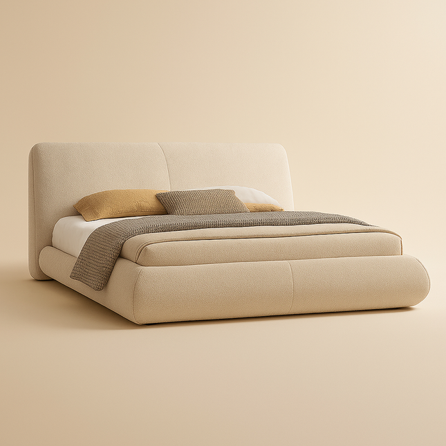 Moonlit Drift Curved Storage Bed – Contemporary Bedroom Essential - Uber Decor