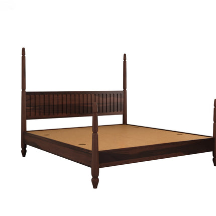 TeakRise Wabi Sabi Four-Poster Panel Bed for Boutique Hotel Suites - Uber Decor