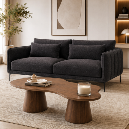 Amelise 84" Sofa- Contemporary Upholstered Extra Wide Couch for Office, Living room