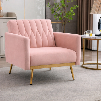 Selina- Modern Single Sofa Chair - Upholstered Tufted Lounge Accent Living Room Chair