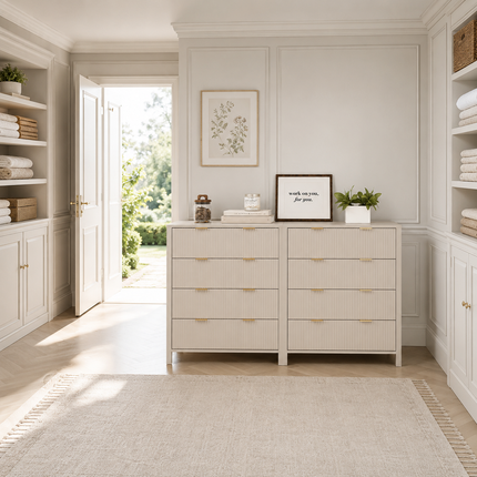 Stratus Grove Modern Dresser – Vertical Cabinet for Bedroom, Living Room, or Entryway