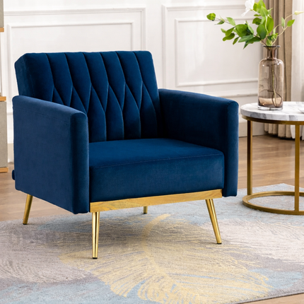 Selina- Modern Single Sofa Chair - Upholstered Tufted Lounge Accent Living Room Chair