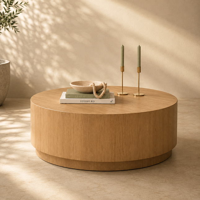 Menderes Coffee Table Modern Contemporary Mediterranean Inspired Designer Center Table Custom Finish Minimal Statement Table for Open Concept Space
