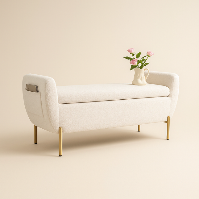 Avelyn Modern European-Inspired Flip Top Storage Bench – Minimalist Entryway & Bedroom Organizer with Luxe Design Appeal - Uber Decor