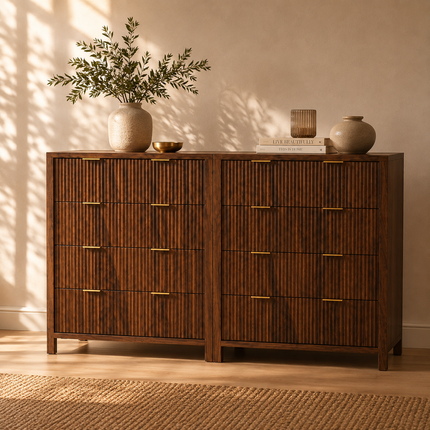 Stratus Grove Modern Dresser – Vertical Cabinet for Bedroom, Living Room, or Entryway