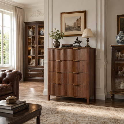 Stratus Grove Modern Dresser – Vertical Cabinet for Bedroom, Living Room, or Entryway
