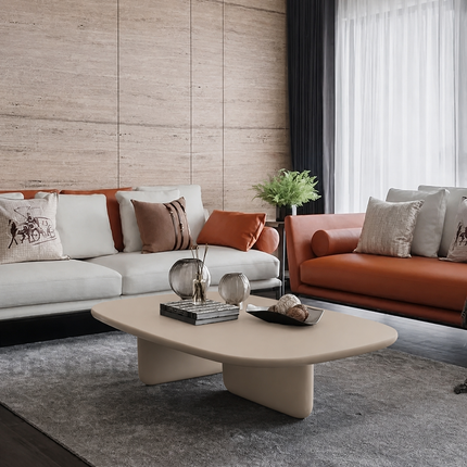 Thames Nova Nordic Minimalist Coffee Table with Solid Wooden Top and Wooden Legs for Luxury Modern Decor or Living Room