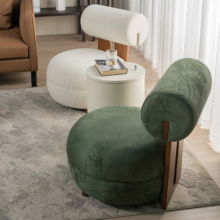 Siya Modern Unique Accent Chair with Backrest – Nordic Living Room Furniture - Uber Decor