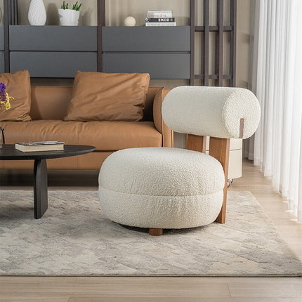 Siya Modern Unique Accent Chair with Backrest – Nordic Living Room Furniture - Uber Decor