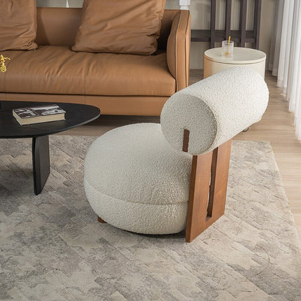 Siya Modern Unique Accent Chair with Backrest – Nordic Living Room Furniture - Uber Decor