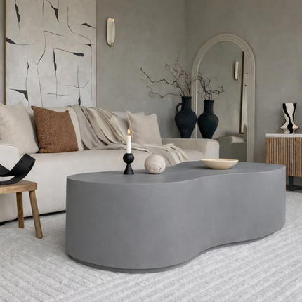 Kuno Coffee Table Modern Fluid Contemporary Biophilic Inspired Designer Center Table Custom Finish Sculptural Statement Table for Luxury Living Area