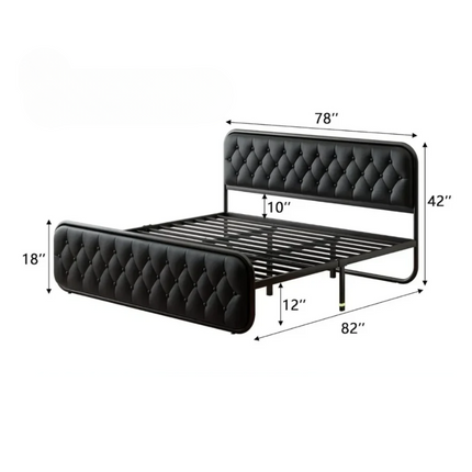 Nightfall Embrace Contemporary Tufted Luxury Bed – Modern Bedroom Icon - Uber Decor