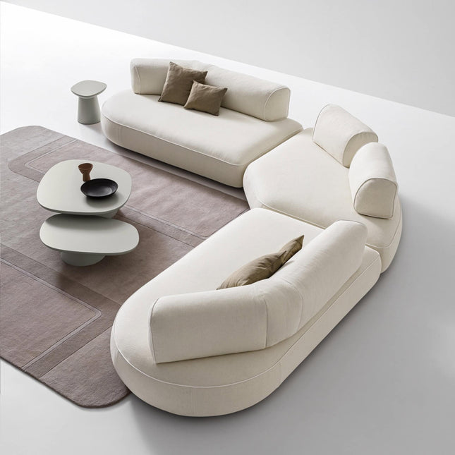 Salvador Modular Sectional Sofa Modern Japandi Curved Sofa Customizable Made-to-Order Living Room Couch
