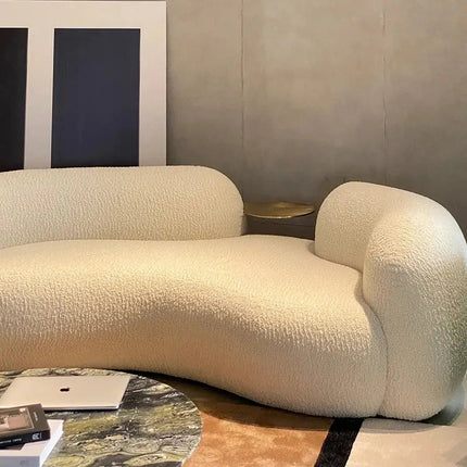 SkyHaven Cloud Lounge Sofa - Ultra-Soft Curved Couch for Minimalist Living Rooms - Uber Decor