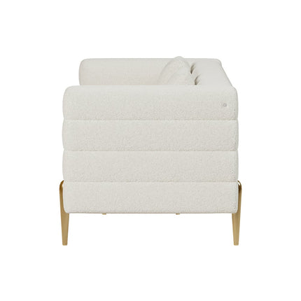 Tampa 3 Seater Luxury Modern Japandi Sofa for Living Room with Gold Legs Customisable Designer Sofa