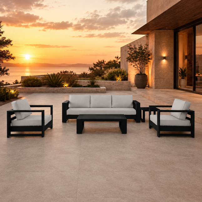 Patiora Luxury Outdoor Sofa & Armchair Set for Terrace, Courtyard & Rooftop Patio | Uber Decor