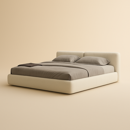 Slumberform Low Platform Bed – Japandi Soft Minimalism Redefined - Uber Decor