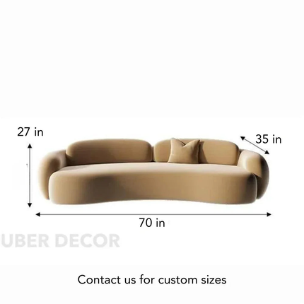 Riga European Sofa Luxury Nordic Floor Lounge with Oversized Armrests & Custom Upholstery