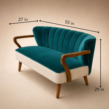 Girona Luxury Modern Minimalist Sofa with Sculptural Curved Backrest Customisable Designer Couch for Boutique Interiors